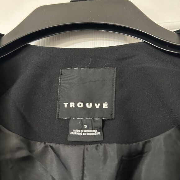 Trouve Open Front Black Blazer Jacket | Size S - Picture 4 of 4